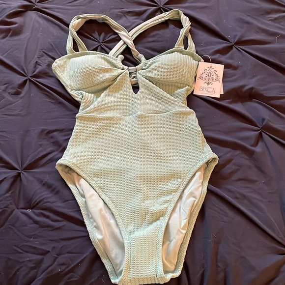BECCA Other - NWT BECCA Mineral Line In The Sand One-piece Swimsuit Size Small